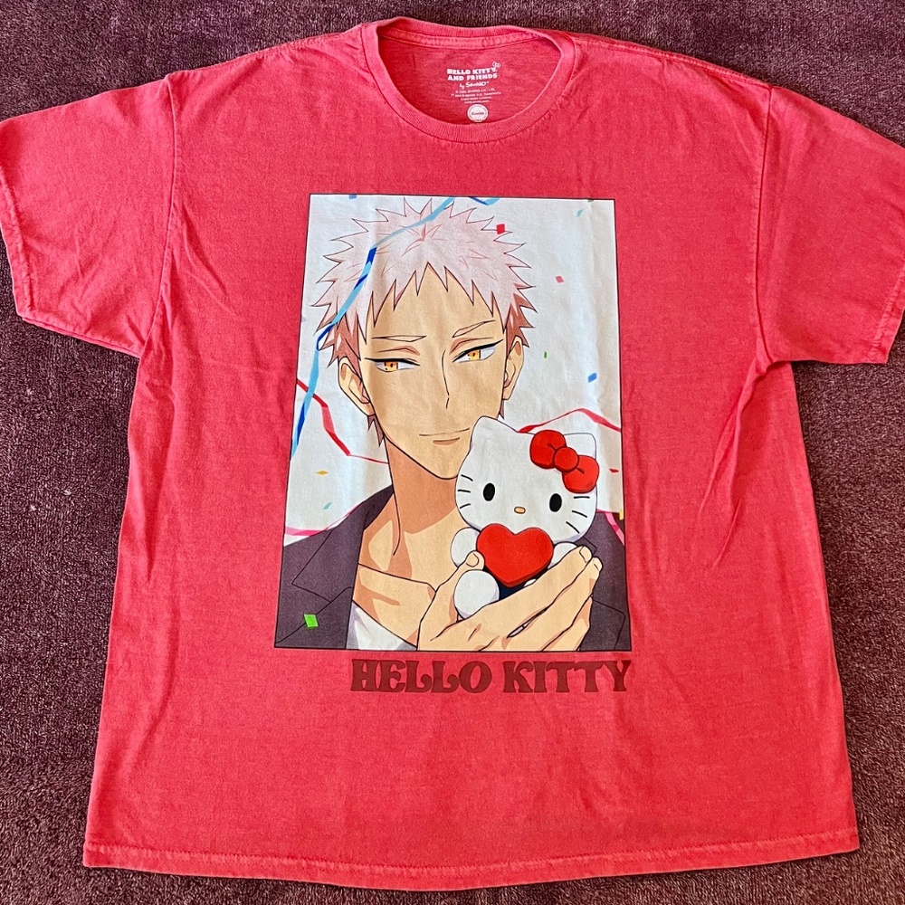 Sanrio Boys Shunsuke Hello Kitty T-Shirt VINTAGE WASH SIZE L